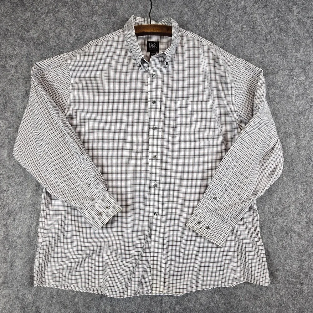 Jos A Bank Shirt Mens 2XL Tattersall Check Traveler Button Down Long Sleeve - Picture 2 of 13